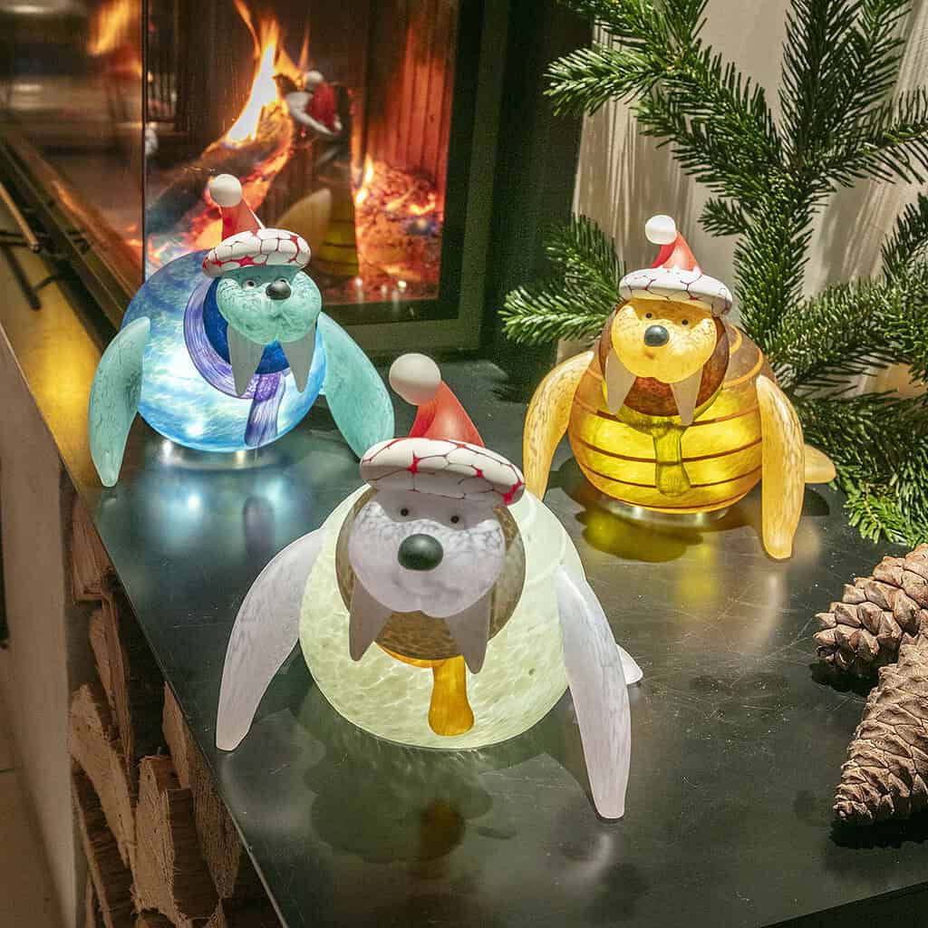 Christmas decoration walrus WALLY glass figure - Glasstudio Borowski